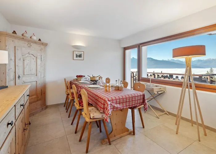 شقة Les Aiguilles Vertes Rez Inferieur By Interhome كرانز مونتانا
